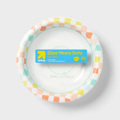 Disposable Bowl - Checkered - 20oz/20ct - up&up
