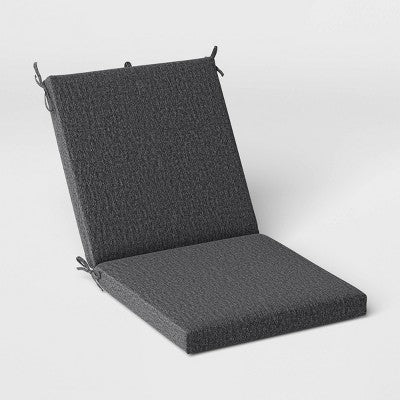 43"x21" Solid Woven Outdoor Chair Cushion Charcoal - Threshold (LOCAL PICKUP ONLY)