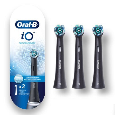 Oral-B iO Ultimate Clean Replacement Brush Heads - Black - 3ct