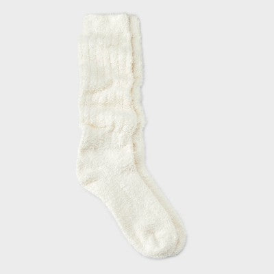 Women's Cozy Slouch Crew Socks - Auden Ivory 4-10