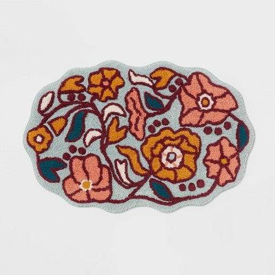 24"x36" Oversized Floral Bath Rug - Threshold