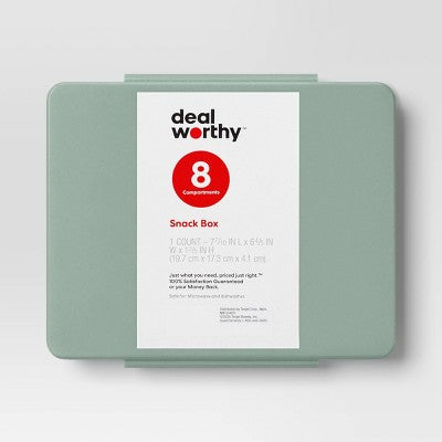 Snack Bento Box - Dealworthy Green: BPA-Free Polypropylene, Adult Lunch Container