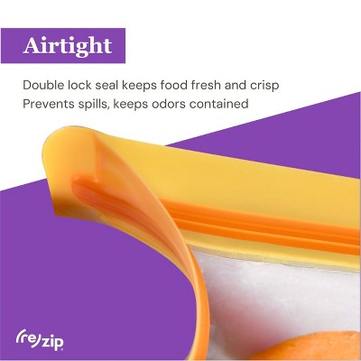 (re)zip Reusable Leakproof 2 Gallon and 2 Half Gallon Refrigerator and Freezer Bags - 4-pc