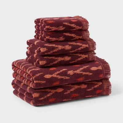 6pc Bath Towel Set Plum - Threshold