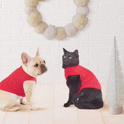 Dog and Cat Sweater Knit - Wondershop Red XS