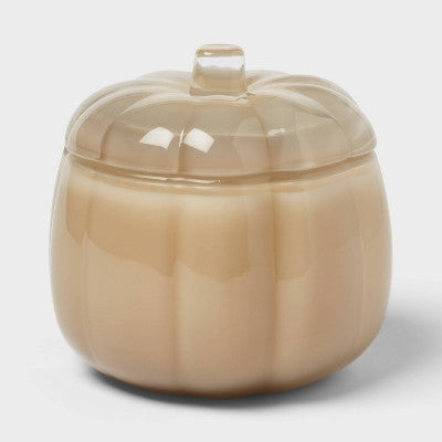 Lidded Glass Pumpkin Vanilla Jar Candle 20oz - Threshold