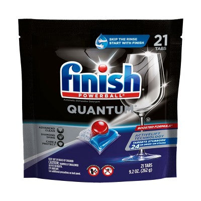 Finish Quantum Dishwasher Detergent Tablets - 21ct
