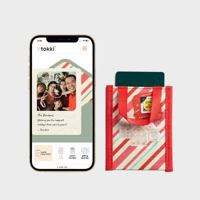 Tokki Gingerbread Reusable Gift Card Holder with EverGREETING Card