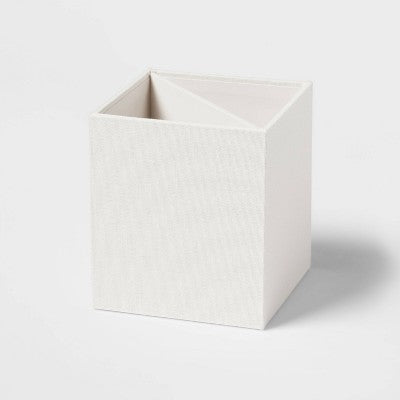 Canvas Pencil Cup Cream - Brightroom: Desk Organizer & Pen Holder, Office Supplies, Polyester Canvas, 4.25" Height