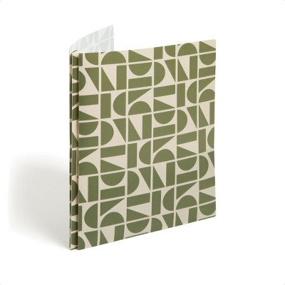 U Brands 2 Pocket Fashion Plastic Folder Off Beat Geo Green