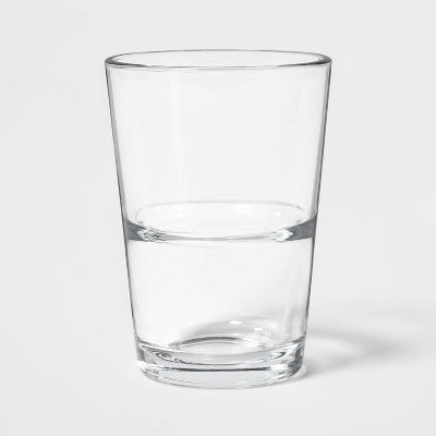 8 fl oz 6pk Glass Stacking Juice Glass - Threshold: Drinking Glasses Set, Dishwasher-Safe, BPA & Lead-Free, Clear