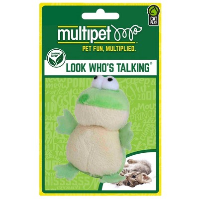 Multipet Look Who's Talking Cat Toy - Frog