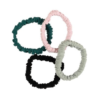 Goody Sport Thin Scrunchie - 4pk - Green/Pink