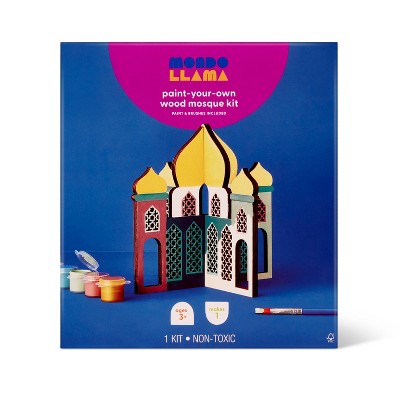 Ramadan Craft 3D Wood Mosque Painting Kit- Mondo Llama