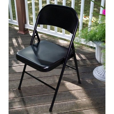 Peakform Metal Folding Chair Black (LOCAL PICKUP ONLY)