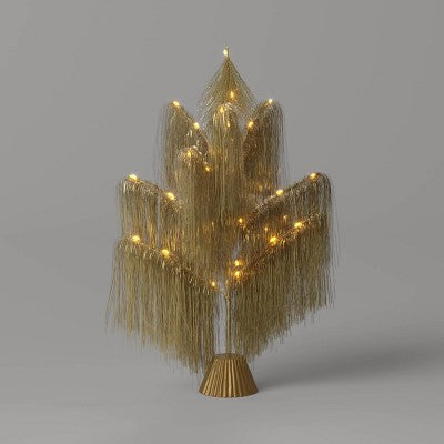 26" Pre-Lit Fringe Tinsel Artificial Tree - Threshold (LOCAL PICKUP ONLY)