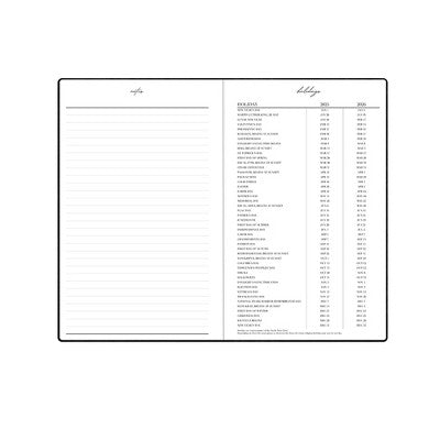 NOTIQ for Blue Sky 2025 Weekly/Monthly Planner 8.31"x6.14" Black Croc: Adult Side-Bound, Tabs, 5x8, January-December