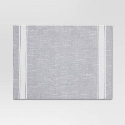 Cotton Striped Placemat Gray - Threshold