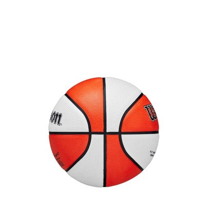 Wilson NBA Authentic Mini Basketball - Orange/White: Size 3, Small Sports Equipment