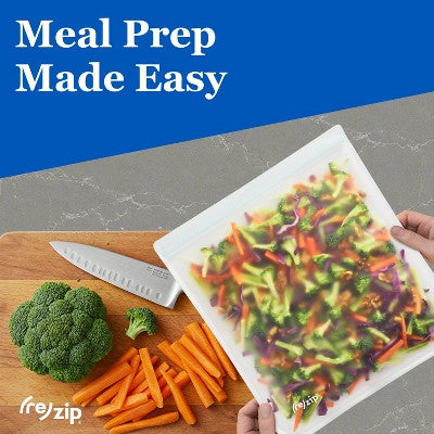 (re)zip Reusable Leakproof 2 Gallon and 2 Half Gallon Refrigerator and Freezer Bags - 4-pc