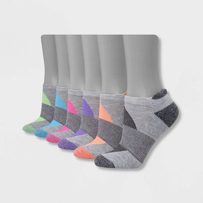 Hanes Moves Premium Women's 6pk Heel Shield Socks, X-Temp Size 5-9