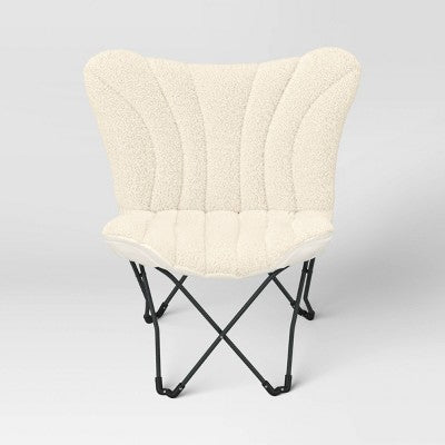 Butterfly Dorm Chair Faux Shearling Cream - Room Essentials (LOCAL PICKUP ONLY)
