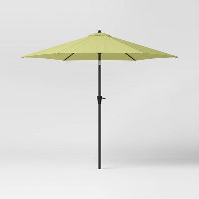 9' Round Solid Outdoor Patio Market Umbrella Lime Green with Black Pole - Threshold (LOCAL PICKUP ONLY)