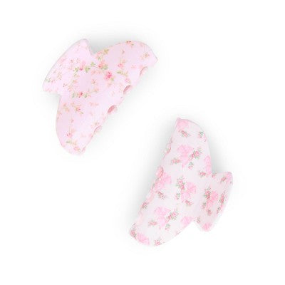 Goody x LoveShackFancy Small Claw Clips - Rosa Beaux and English Ivy - 2ct - Pink