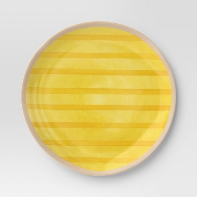 Coastal 8.5" Melamine Plastic Layering Salad Plate Yellow Striped - Threshold