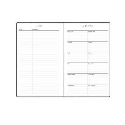 NOTIQ for Blue Sky 2025 Weekly/Monthly Planner 8.31"x6.14" Black Croc: Adult Side-Bound, Tabs, 5x8, January-December