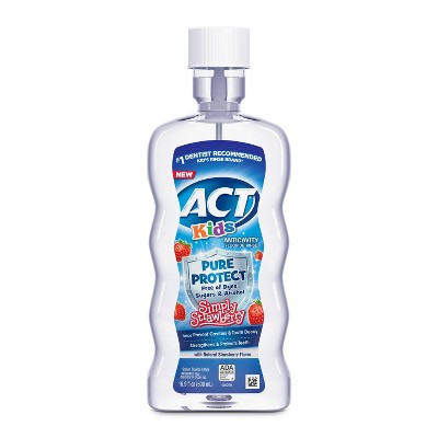 ACT Kids' Pure Protect Strawberry Anticavity Fluoride Mouthwash - 16.9 fl oz