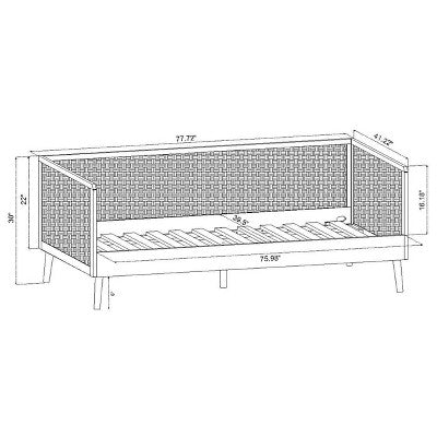 C2 Twin Rattan & Wood Kids' Daybed Rose Pink - Pillowfort (LOCAL PICKUP ONLY)