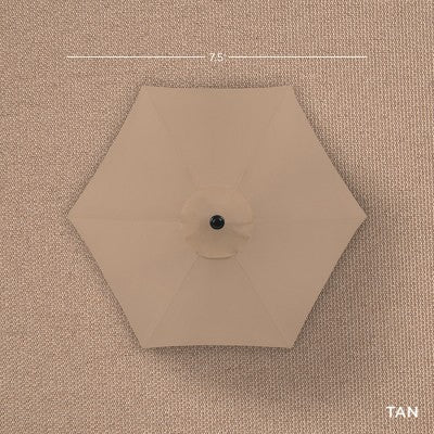 Best Choice Products 7.5ft Heavy-Duty Outdoor Market Patio Umbrella w/ Push Button Tilt, Easy Crank, Tan (LOCAL PICKUP ONLY)