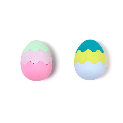 Yoobi 2pk Eraser 3D Easter Eggs