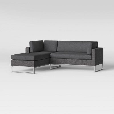 Howell 2pc Left Arm Patio Loveseat & Corner Chaise Lounge Chair Gray - Project 62 (LOCAL PICKUP ONLY)