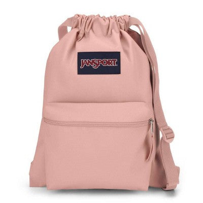 JanSport Draw Sack Drawstring Bag - Misty Rose: Lightweight Dobby Material
