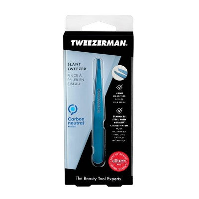 Tweezerman Slant Tweezer Bell Bottom Beauty Tool - Blue
