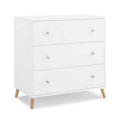 Delta Children Jordan 3 Drawer Dresser with Interlocking Drawers - Bianca White/Natural (LOCAL PICKUP ONLY)