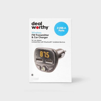 FM Bluetooth Transmitter - dealworthy Black