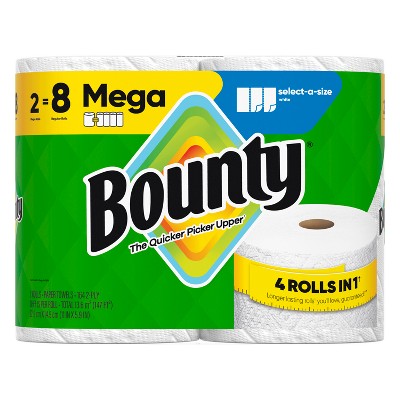 Bounty Select-A-Size Paper Towels - 2 Mega Rolls