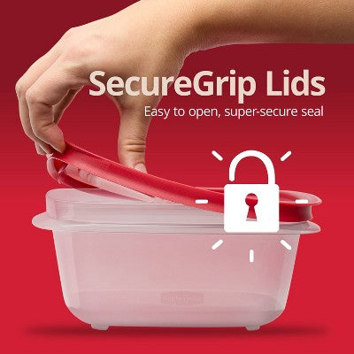 Rubbermaid 5.26c Easy Store Rectangle Food Storage Container Red