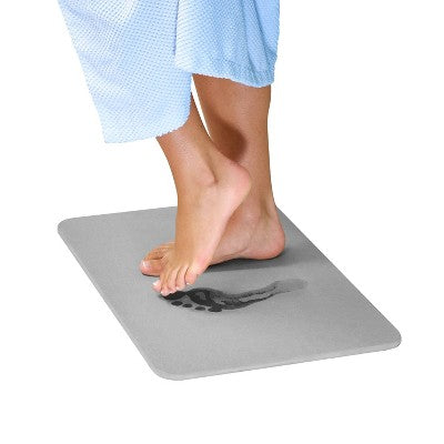Diatomite Stone Drying Bath Mat - madesmart