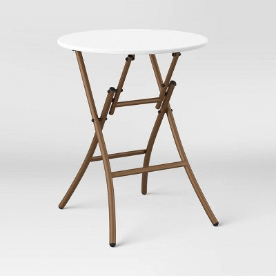French Cafe Folding Round Patio Bistro Table White - Threshold (LOCAL PICKUP ONLY)
