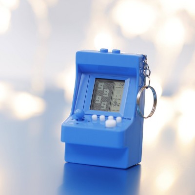 Vivitar Mini Arcade Game Keychain - Blue: Educational Handheld Game for Kids Age 6+