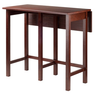 Lynnwood High Drop Leaf Dining Table Antique Walnut - Winsome: Solid Wood, Bar-Height, Rectangular (LOCAL PICKUP ONLY)