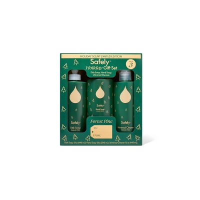 Safely Hand Soap, Dish Soap and Universal Cleaner Holiday Gift Set - Forest Pine - 3pk