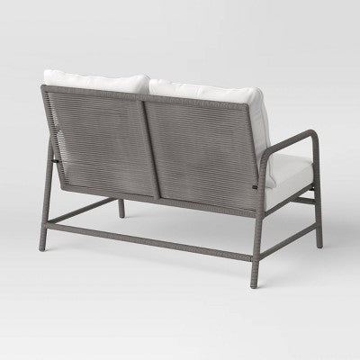 Granby Padded Wicker Outdoor Patio Loveseat - Gray - Threshold (LOCAL PICKUP ONLY)