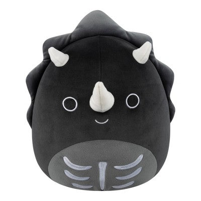 Squishmallows 12" Black Skeleton Triceratops Medium Plush