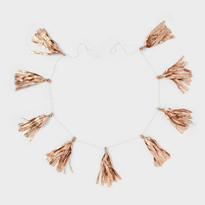 Rose Gold Metallic Tassel Garland - Spritz