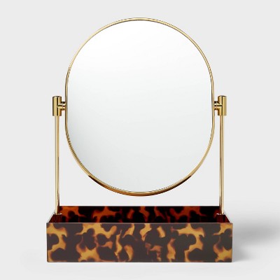 Leopard Print Tray with Gold Mirror - Threshold